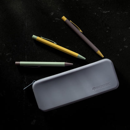 DIVERSEBEE Soft Silicone Pencil Case, Aesthetic Pencil Pouch with Zipper, Cute Pen Bag for School, Bible Journaling Supplies and Accessories, Pencil Organizer (Grape)
