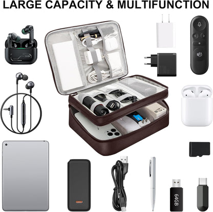 CILLA Electronics Organizer Travel, Travel Cord Organizer Case, Compact Electronics Accessories Bag for Cable, Cord, Charger, Phone
