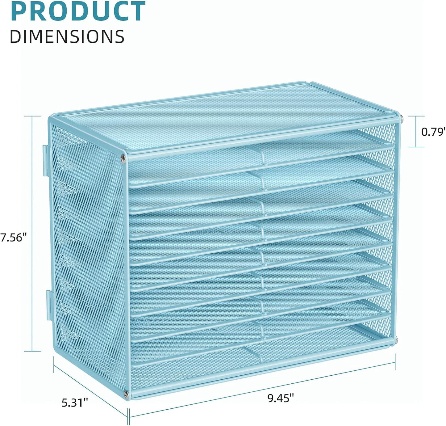 Marbrasse Mesh Marker Organizer, Metal Desktop Storage Rack for 126 Markers, Pens, Pencils, 9 Tier Marker Holder for Office Classroom & Home Art Supplies(Black)