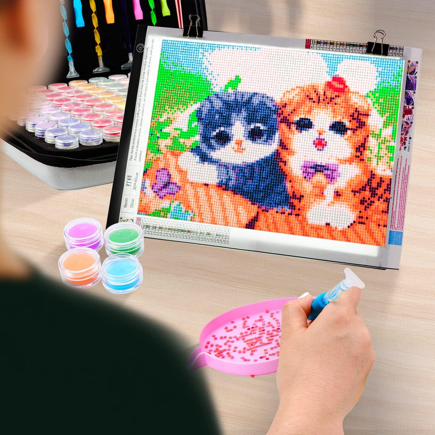 LitEnergy A3 Copy Light Board Tracing Box, Ultra-Thin Adjustable Drawing Tablet USB Power Artcraft LED Tracer Pad for Diamond Art Painting Accessories, Streaming, Sketching, Animation, Stenciling
