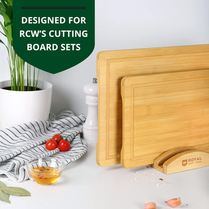 ROYAL CRAFT WOOD Cutting Board Stand for Cutting Board Sets, Chopping Boards Rack Organizer that Holds up to 3 Cutting Boards to 0.7 Inches Thick