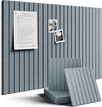 Fluxynara Large Felt Bulletin Board 48" x 36" Cork Board Alternative-12 Pack with 70 Safe Removable Adhesive Tabs, Cork Boards for Walls Cork Board for Home Office Classroom Pin Board (Oatmeal)