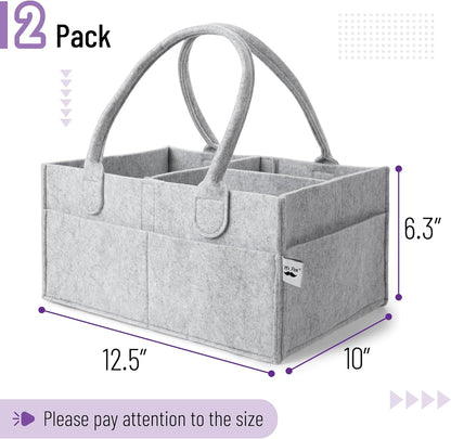 Mr. Pen- Baby Diaper Caddy Organizer, Gray, Medium, Nursery Storage Bin and Car Organizer for Diapers and Baby Wipes