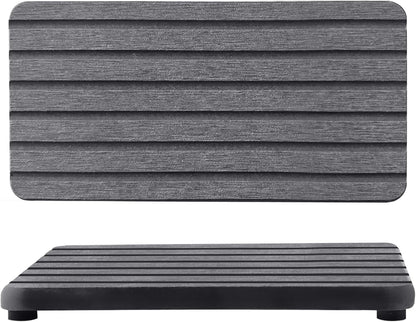 NiuYichee 2 PCS Water Absorbent diatomite Coasters, 8.3" x 4" Water Absorbing Stone Tray for Sink, Stone Drying mat for Kitchen Counter, Stone soap Tray Used for Hand Soaps & toiletries & Plants