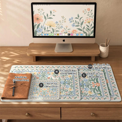iCasso Desk Mat for Keyboard and Mouse, Large Mouse Pad, Desk Pad Mat, Anti-Slip Big Mousepad with Stitched Edges for Computer Desktop(Deep Green)