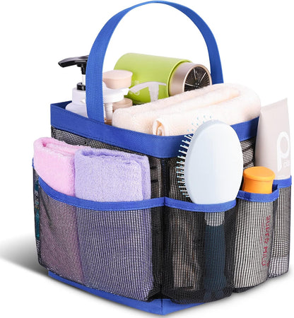 EUDELE Mesh Shower Caddy Portable for College Dorm Room Essentials, Shower Caddy Dorm with 8-Pocket Large Capacity for Beach, Swimming, Gym, Travel essentials
