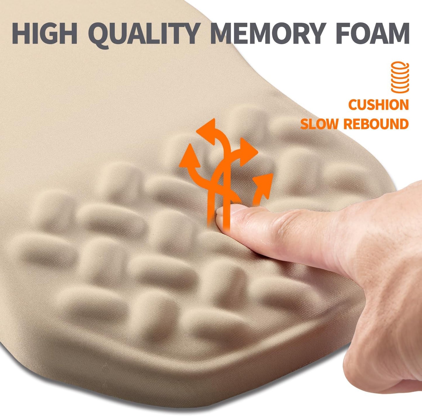 Ergonomic Slope Mouse Pad Wrist Support, Wrist Rest Mousepad for Carpal Tunnel Pain Relief with Massage Bulge and Slow Rebound Memory Foam (12x8 inch, Black)