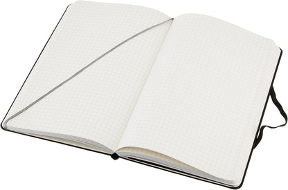 Amazon Basics Classic Grid Notebook for Writing and Note Taking, Hardcover, Graph Ruled, 240 Pages, 5" x 8.25", Black