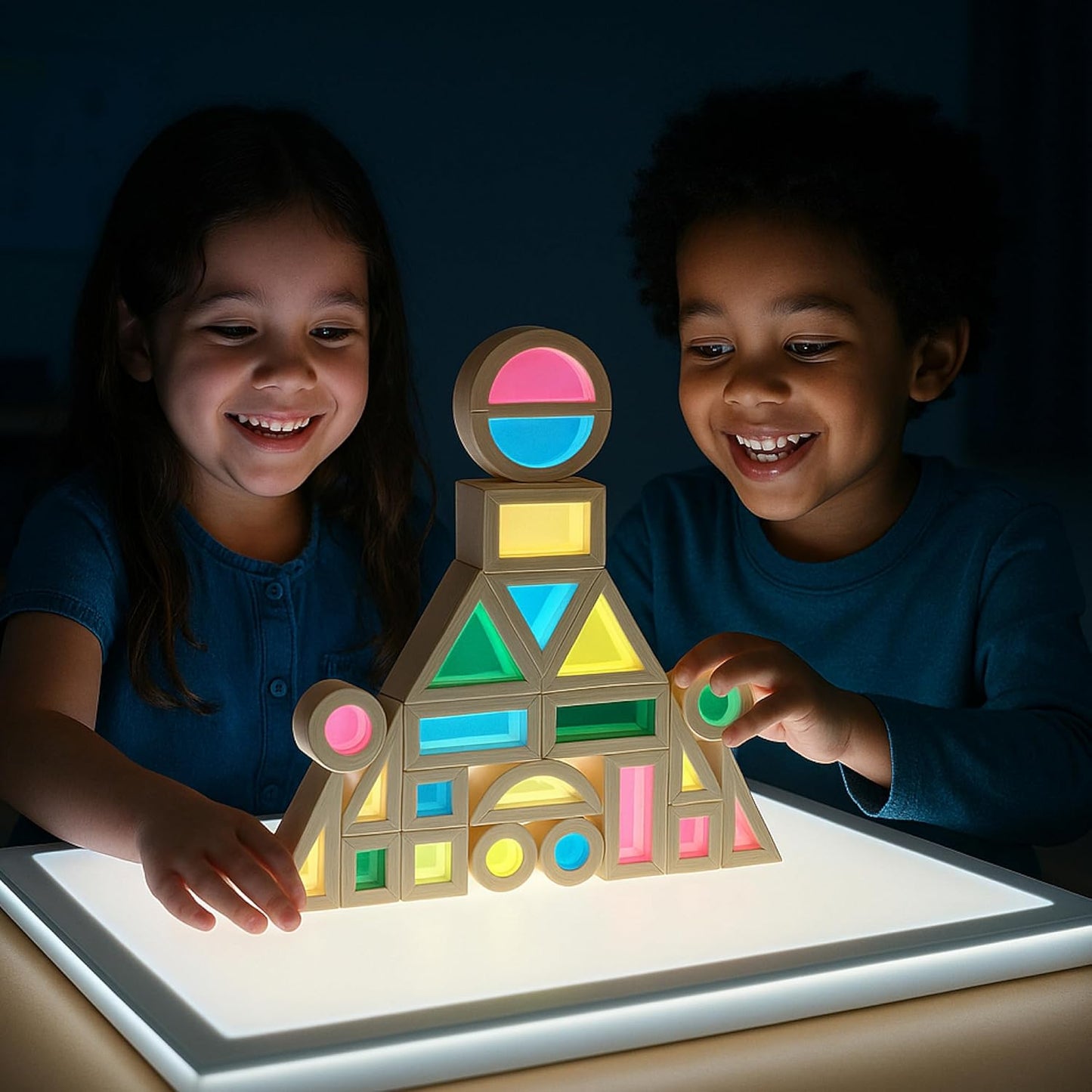 Constructive Playthings Ultra Bright LED Light Panel, Interactive LED Light for Art Supplies, Sensory Classroom Tools, Set of 1, Gray