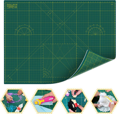 Self Healing Cutting Mat A3 12"x18" – Double Sided 5-Ply Craft Mat for Sewing, Quilting, Fabric, Scrapbooking – Pink/Purple