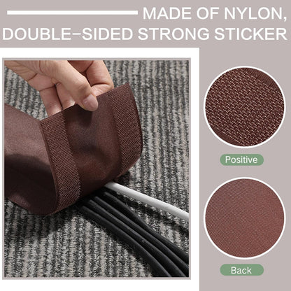 WILLBOND Carpet Cord Cover Cable Protector Floor Cover Cable Protector Management Only for Commercial Office Carpet(19.69 ft,Black)