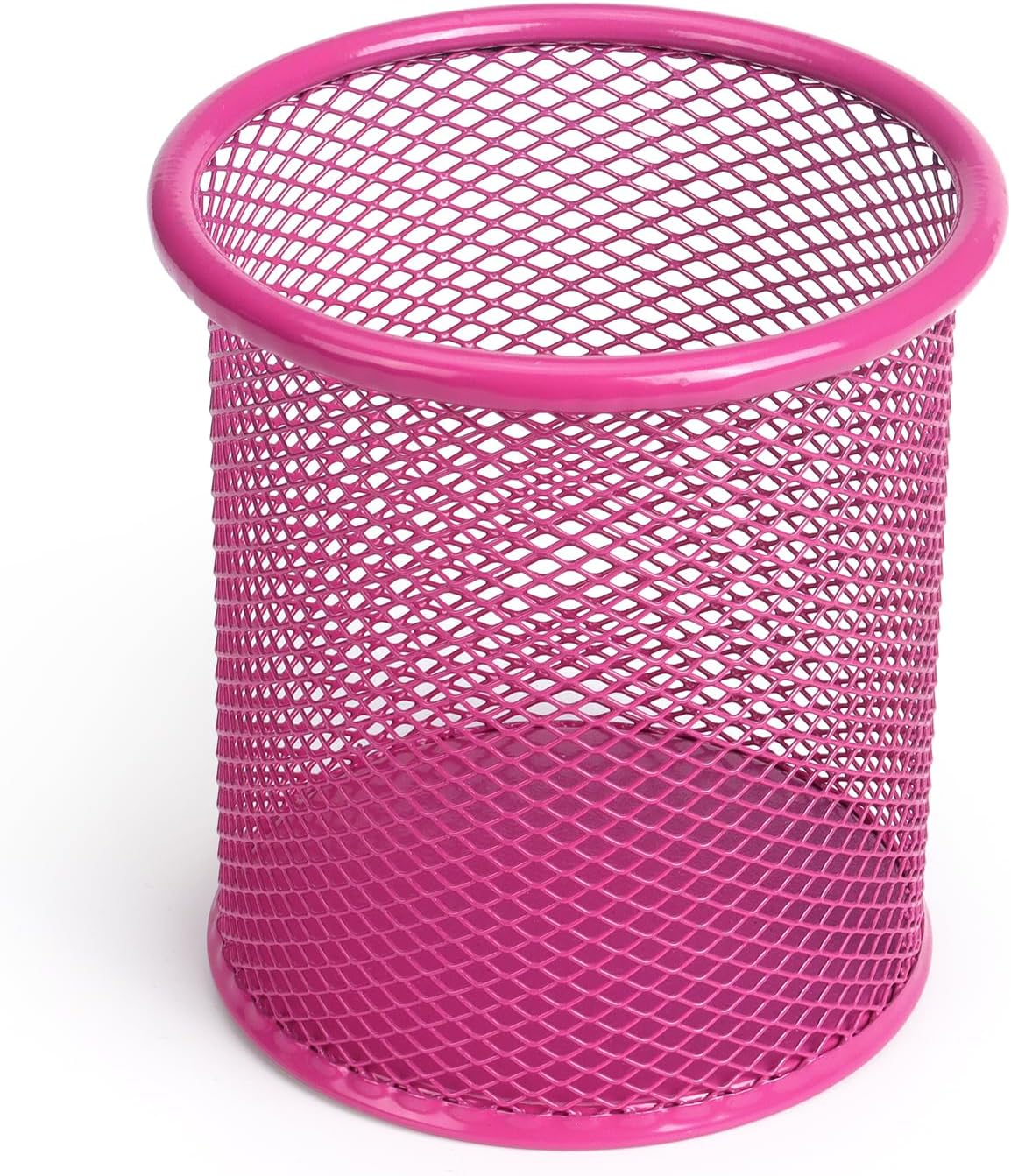 Tamaki Pen Holder Cup for Desk, Desk Organizer Wire Mesh Pencil Cup Holder for Desk Office Pen Organizer (Purple)