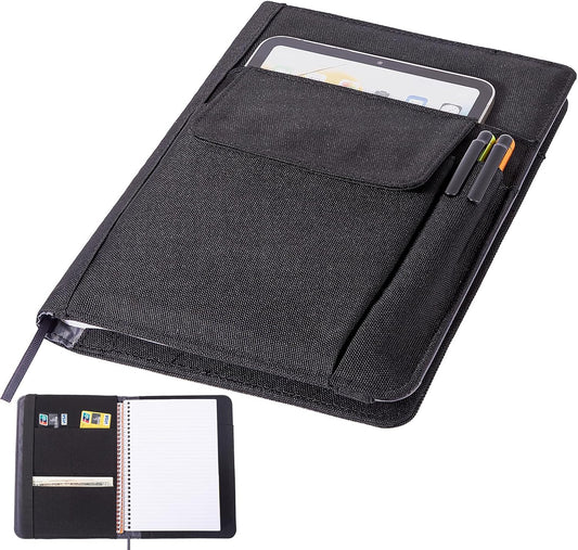 Journal Notebook Cover for Work, Journaling Notebooks Protector - Portfolio Organizer Compatible with Rocketbook Fusion, with Pen loop, Business Card Holder, File Pocket for accessories