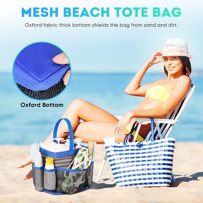 EUDELE Mesh Shower Caddy Portable for College Dorm Room Essentials, Shower Caddy Dorm with 8-Pocket Large Capacity for Beach, Swimming, Gym, Travel essentials