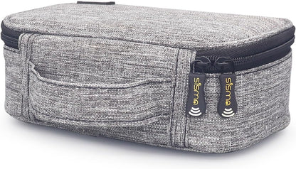 sisma Travel Electronics Organizer Small Carrying Case for Cables Phone Chargers USB Plugs Power Cords Earbuds Adapter Tech Accessories Pouch -Grey