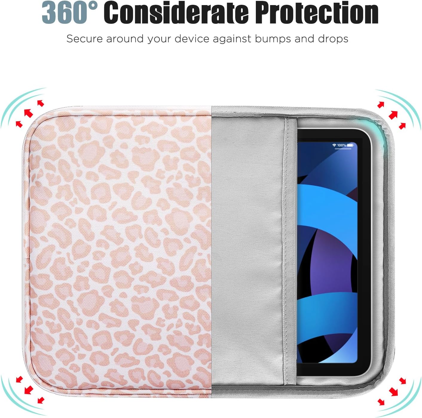 TiMOVO 9-11" Tablet Sleeve Bag for iPad 11-inch A16 2025, iPad 10.9"/10.2"| Air 11 Inch/5th/4th Gen. 10.9", Galaxy Tab A9+/A11Plus 11", Protective Bag with Pocket, Black