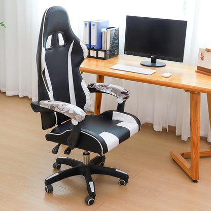 FORCHEER Office Chair Armrest Covers 12-15 Inch Velvet Elastic Black Arm Rest Covers for Desk Computer Chairs Washable