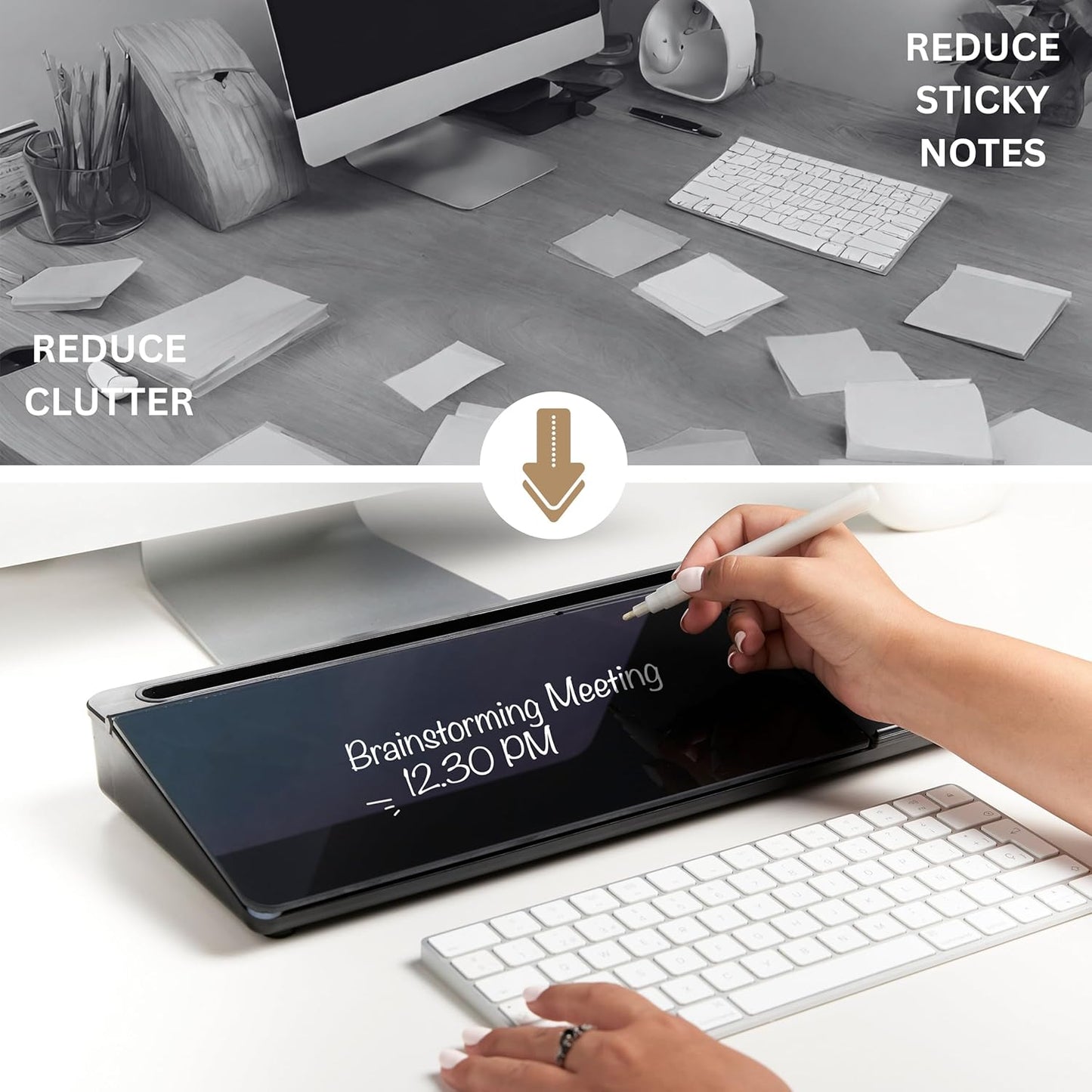 Desktop Dry Erase Board with Charger