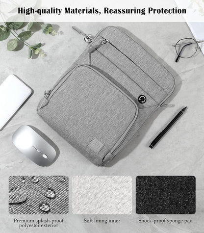 Dadanism 9-11 Inch Tablet Sleeve Bag with Shoulder Strap for iPad (A16) 11", iPad Air M4 Pro M5 11", i-Pad 10th Gen 10.9", i-Pad 9/8/7th Gen 10.2", Galaxy Tab A11+ Plus 11", reMarkable 2 10.3", Black