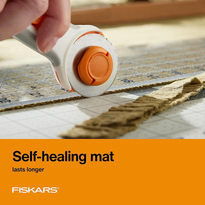 Fiskars Self Healing Cutting Mat with Grid for Sewing, Quilting, and Crafts - 18" x 24 Grid Lilac/Mountain Haze