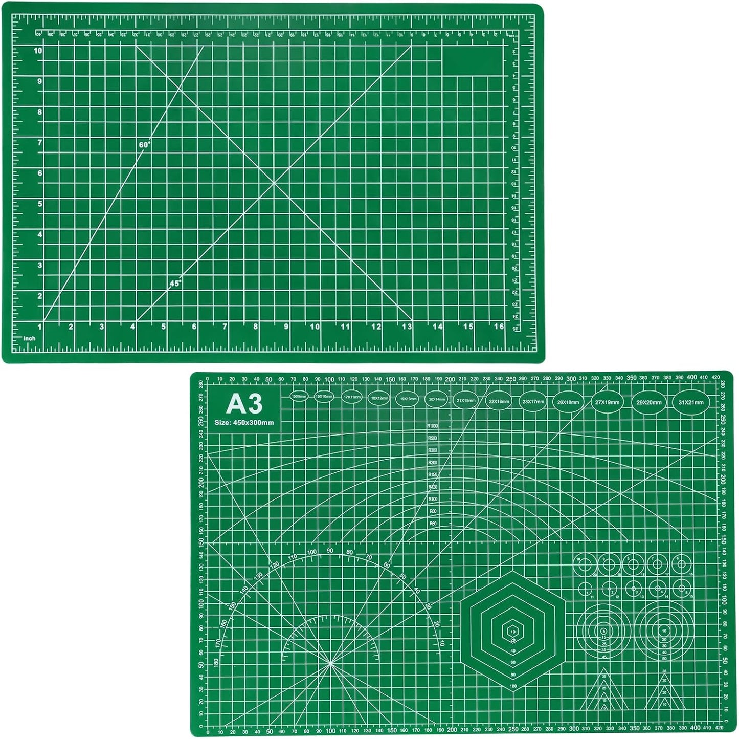 Self Healing Cutting Mat, 23" x 35", Double-Sided Rotary Cutting Mat for Sewing, Quilting, Scrapbooking, Fabric & Craft Cutting Board, (A1), Green