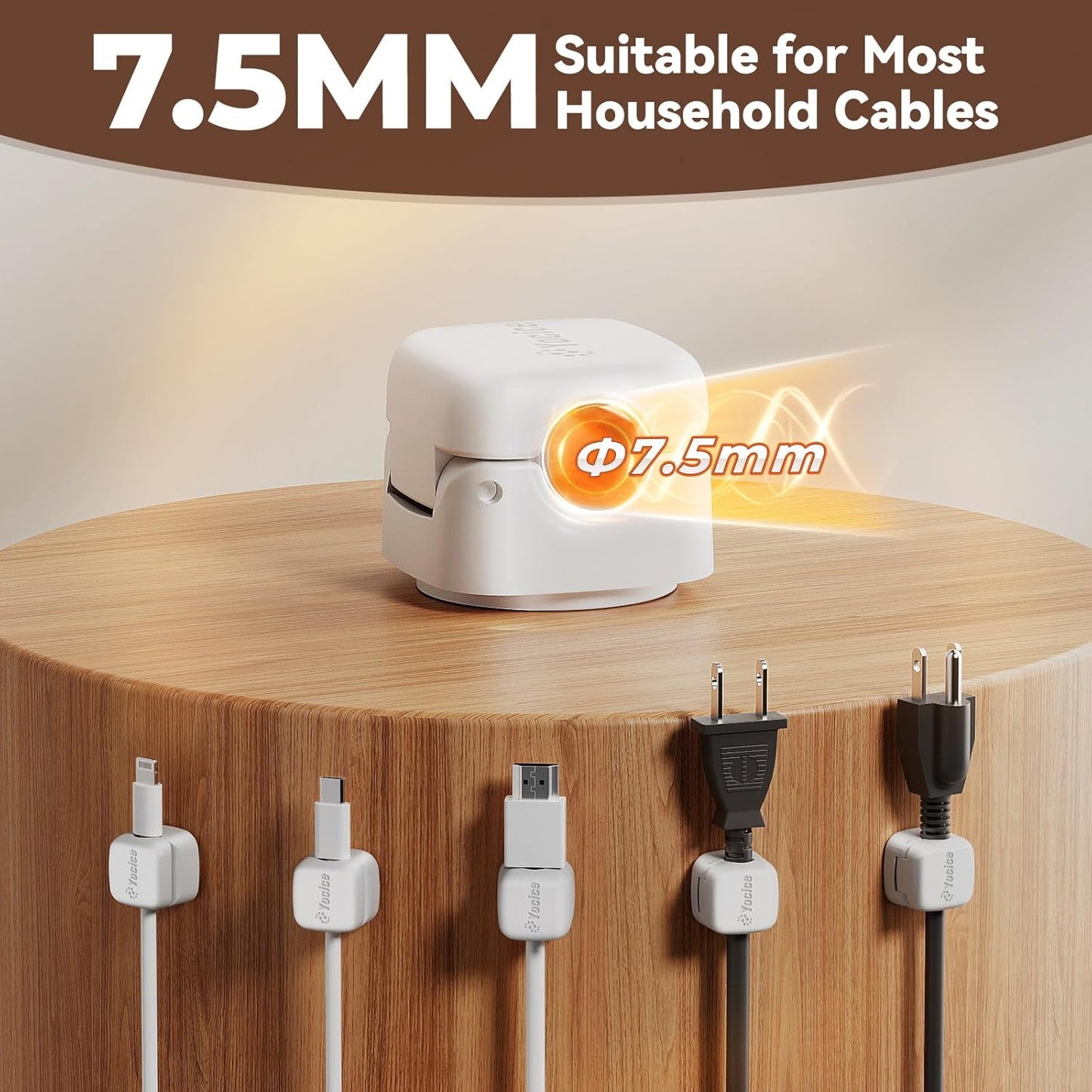 12Pack Rotatable Cord Organizer,Spring Cable Clips Desk Cable Management Cord Holder Adhesive Phone Charger Cord Clips for Home Office Car Wall Nightstand Accessories, Clear