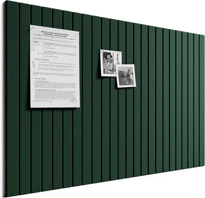 Bumusty Large Cork Board Alternative-48 x 36" Felt Bulletin Board Tiles, with 30 Pushpins, 70 Adhesive Tabs, Fine-Stripe 12-Pack, Cork Boards for Office Push Pin Board Felt Board-Oatmeal