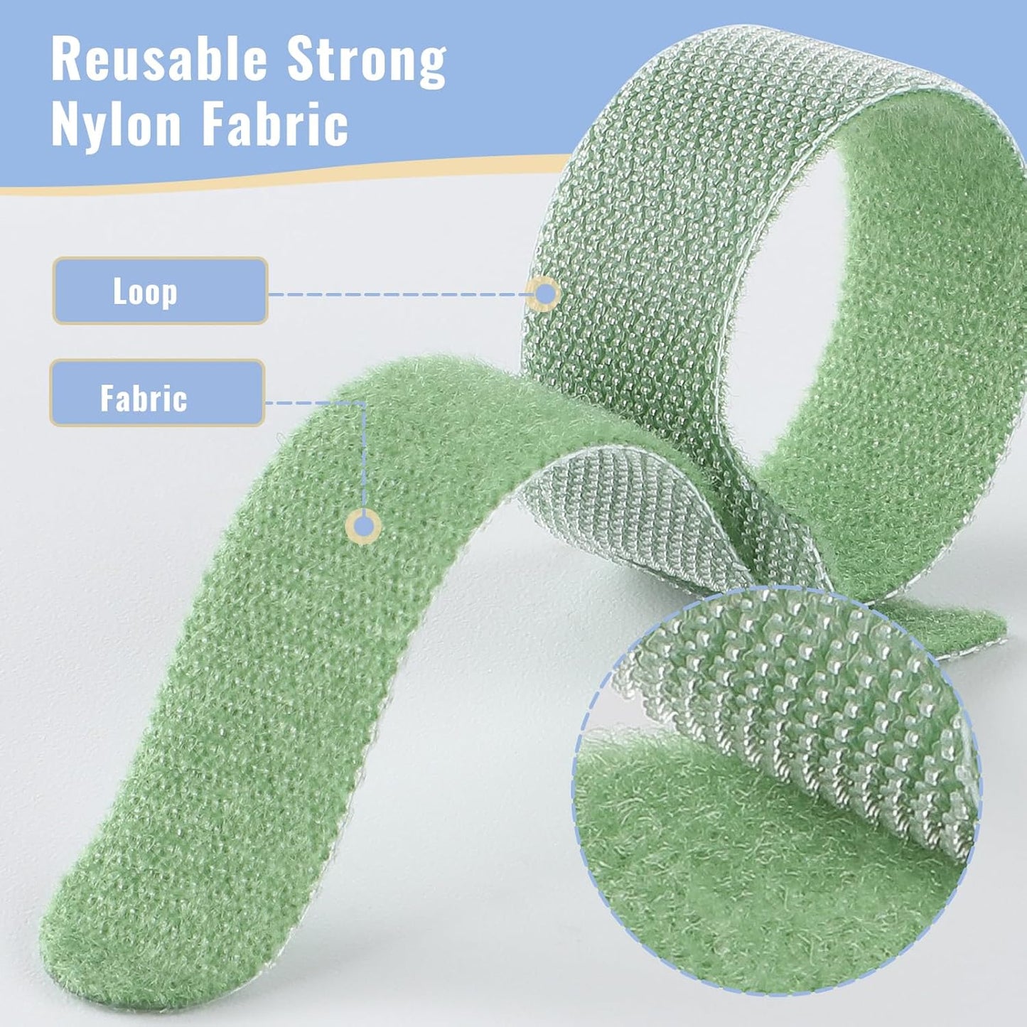 150PCS Cable Ties, 4+6+8+10 inch Multi-Colour Straps for Cable Management, Adjustable Fastening Cord Wraps, Multi-Purpose Reusable Hook and Loop for Home, Office and Garage