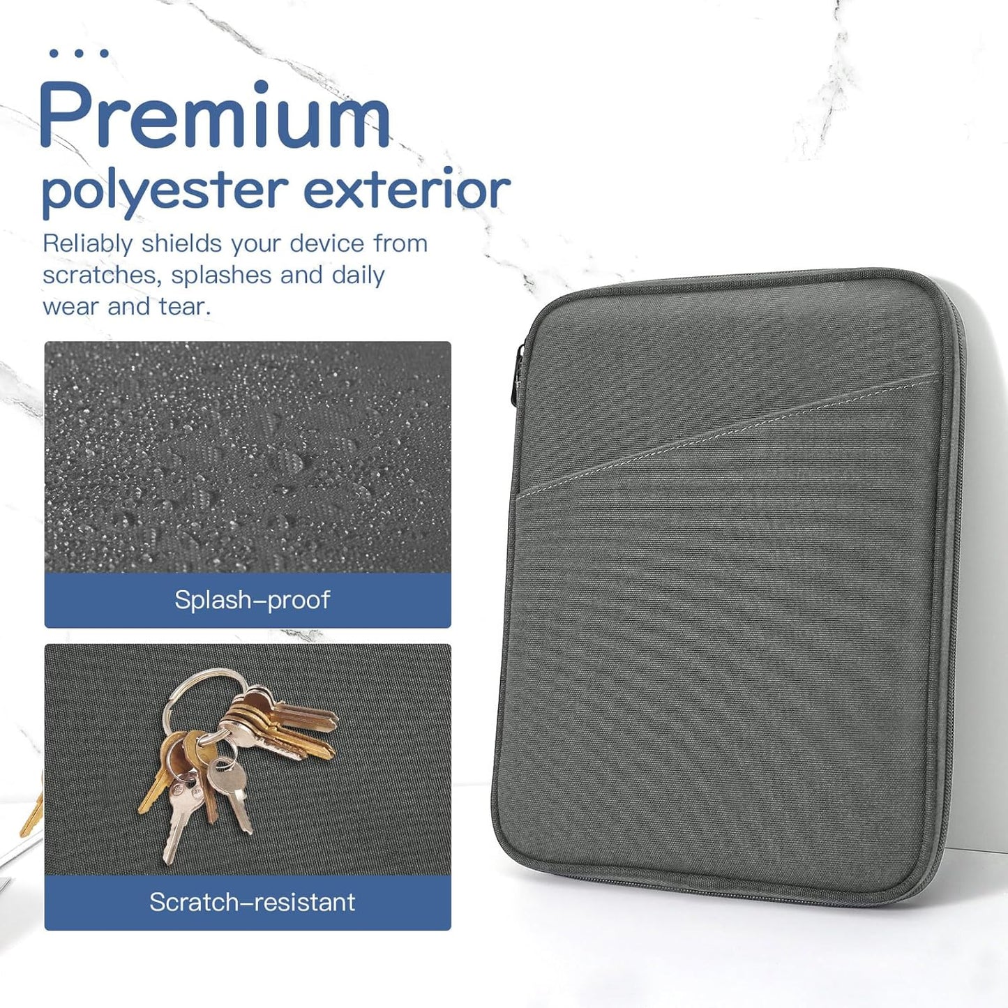 Dadanism 9-11" Tablet Sleeve Bag Carrying Case for iPad (A16) 11th Gen 11", iPad 10th Gen 10.9" Air 5/4, iPad Air M4/Pro 11", iPad 9/8/7th, Galaxy Tab A11+ Plus 11", Remarkable 2 10.3", Black