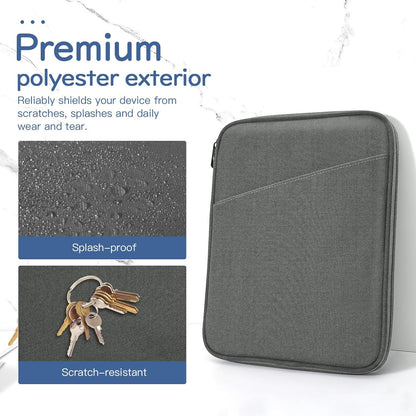 Dadanism 9-11" Tablet Sleeve Bag Carrying Case for iPad (A16) 11th Gen 11", iPad 10th Gen 10.9" Air 5/4, iPad Air M4/Pro 11", iPad 9/8/7th, Galaxy Tab A11+ Plus 11", Remarkable 2 10.3", Black
