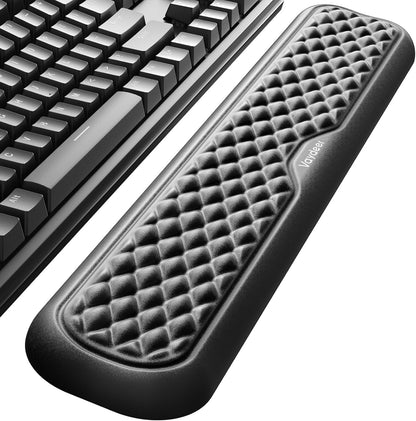 Vaydeer 60%-75% Keyboard Wrist Rest, Memory Foam Hand Rest Support Pad Padded for Office, Computer, Laptop, Mac Typing and Wrist Pain Relief and Repair(14.17inch,Black)