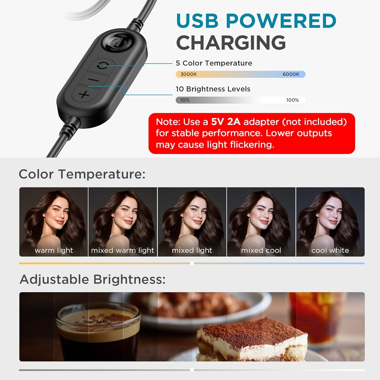 InnoGear Video Conference Light, On-Camera Video Lights for Monitor Desk LED Streaming Lighting with Remote and Touch Control Selfie Zoom Lighting for Computer Webcam Laptop Podcast, Recording