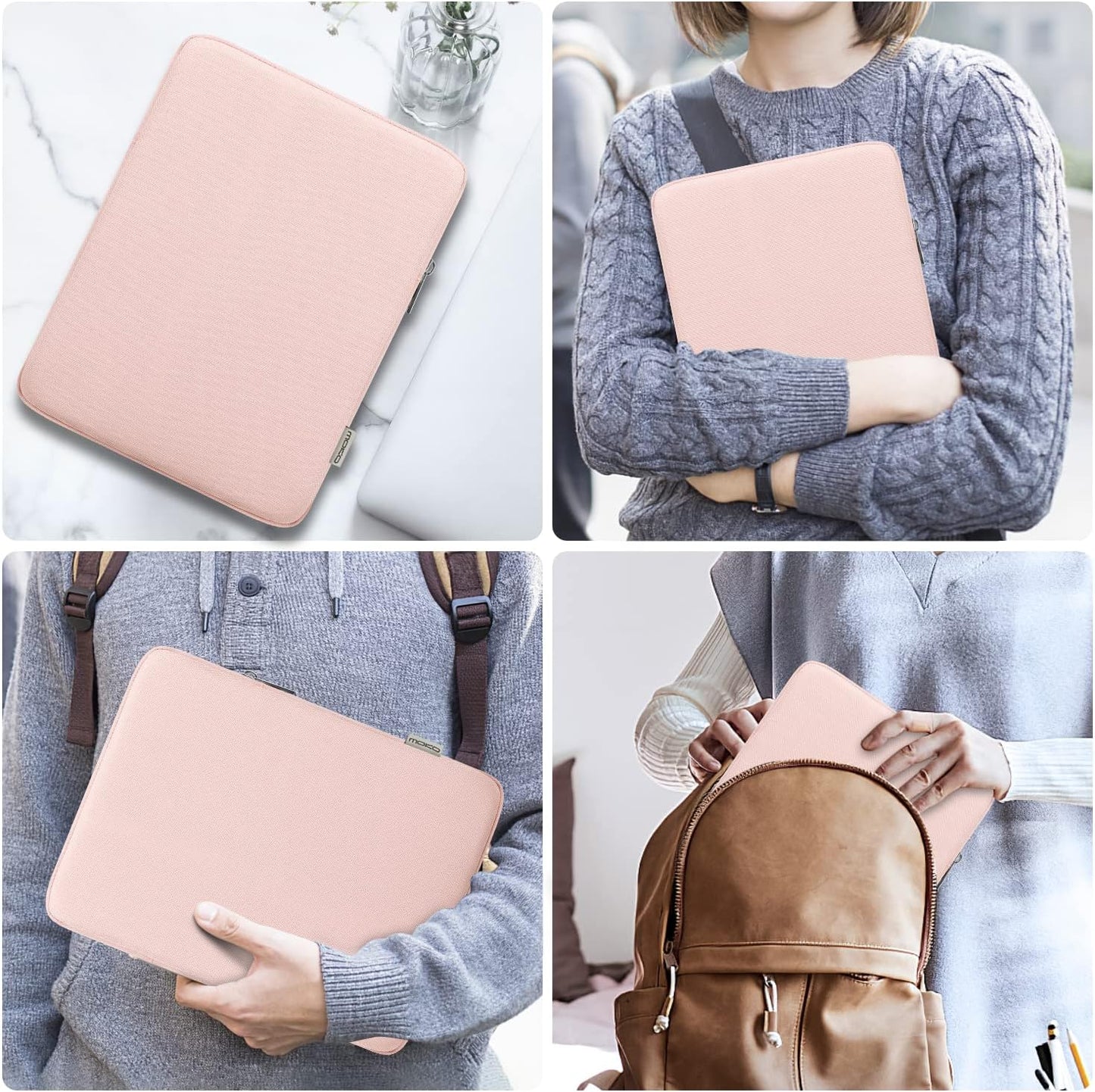 MoKo 7-8 Inch Tablet Sleeve Bag, Polyester Pouch Cover Case Fits iPad mini (A17 Pro) 8.3" 2024, iPad mini 6/5/4/3/2/1, Samsung Galaxy Tab S2 8.0, Tab A 8.0, ZenPad Z8s 7.9,Black