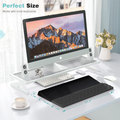 Ospelelf Tilt Keyboard Stand with Wrist Rest, Comfy Ergonomic Keyboard Riser Holder for Office Home
