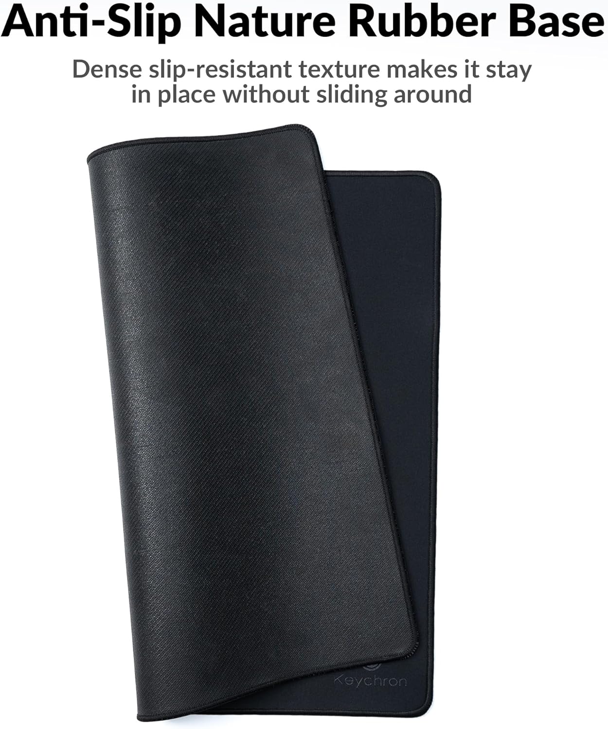 Keychron XL Gaming Mouse Pad Desk Mat, 35.4" × 15.7", Soft Micro-Weave Surface, Non-Slip Rubber Base, Anti-Fray Stitched Edges, Extended Large Mousepad for Gaming & Office – Black