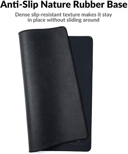 Keychron XL Gaming Mouse Pad Desk Mat, 35.4" × 15.7", Soft Micro-Weave Surface, Non-Slip Rubber Base, Anti-Fray Stitched Edges, Extended Large Mousepad for Gaming & Office – Black
