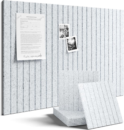 Fluxynara Large Felt Bulletin Board 48" x 36" Cork Board Alternative-12 Pack with 70 Safe Removable Adhesive Tabs, Cork Boards for Walls Cork Board for Home Office Classroom Pin Board (Oatmeal)