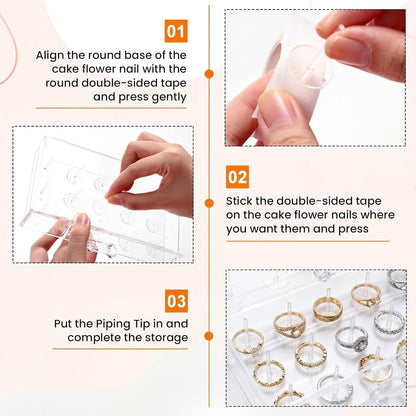 Acrylic Makeup Organizer 2 Drawer Transparent Makeup Storage Box with DIY Flower Nails Tips Jewelry Cosmetic Organizer Dustproof Drawer for Bedroom, Bathroom, Countertop Dresser 7.5 x 4.72 x 3.9 Inch