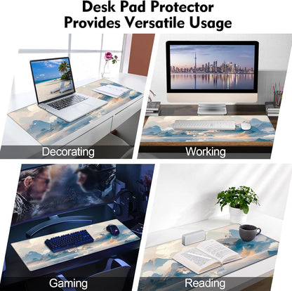 Galdas Mouse Pad For Gaming,Forest Background Pattern XXL XL Large Mouse Mat Long Extended MousePad Desk Mat Non-Slip Rubber Mice Pads Stitched Edges Thin (31.5 x 11.8 x 0.12 Inches) Tree