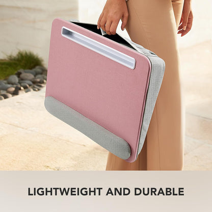 HUANUO Laptop Lap Desk - Portable Lap Desk with Pillow Cushion, Fits up to 15.6 inch Laptop, with Anti-Slip Strip & Storage Function for Home Office Students Use as Computer Laptop Stand, Book Tablet