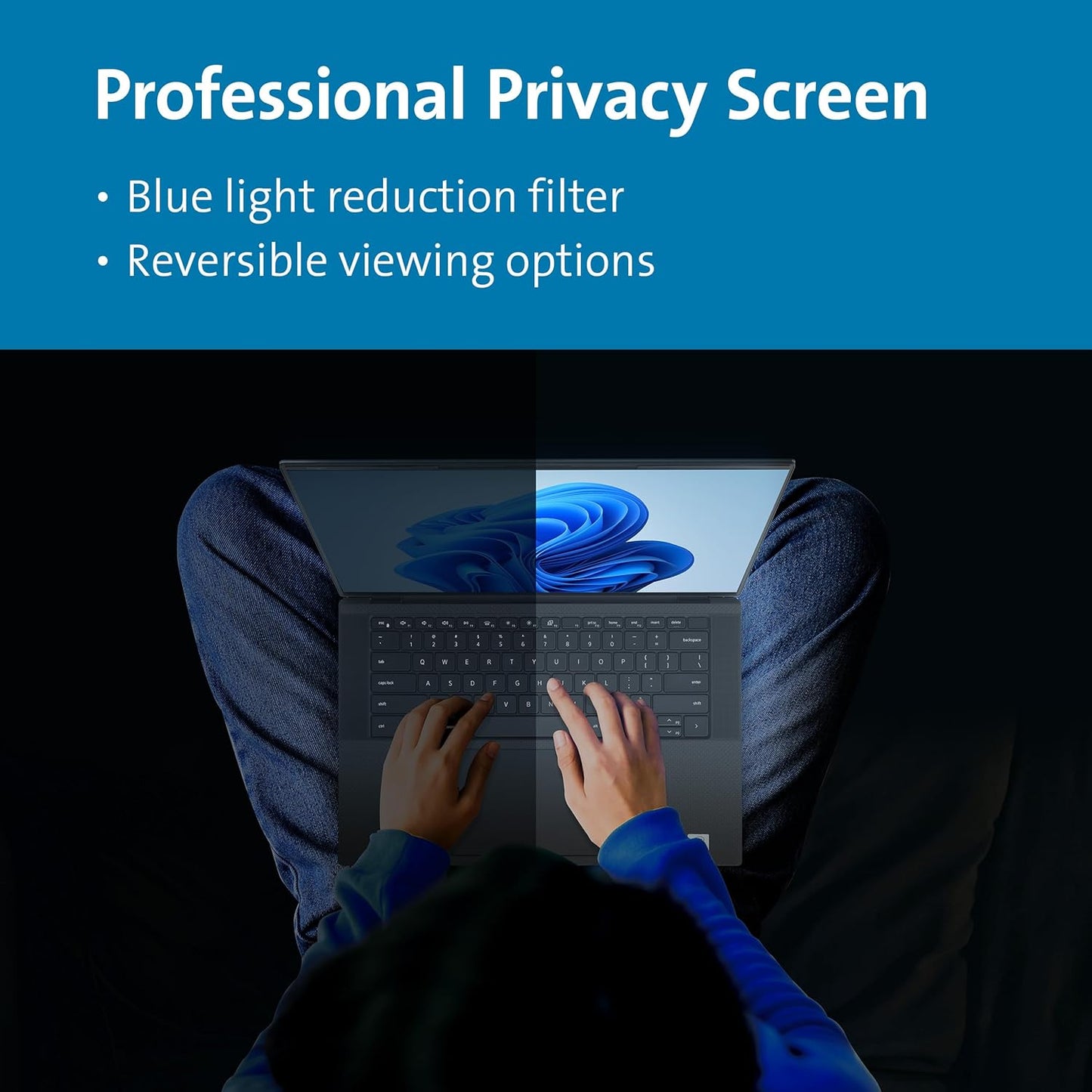 Kensington MagPro™ Magnetic Laptop Privacy Screen 14 inch, Removable 16:9 Laptop Privacy Filter, Anti-Glare, Blue Ray Reduction, Dell Latitude 5420, HP Elitebook 840 G6-G8, Lenovo, Asus (K58352WW)