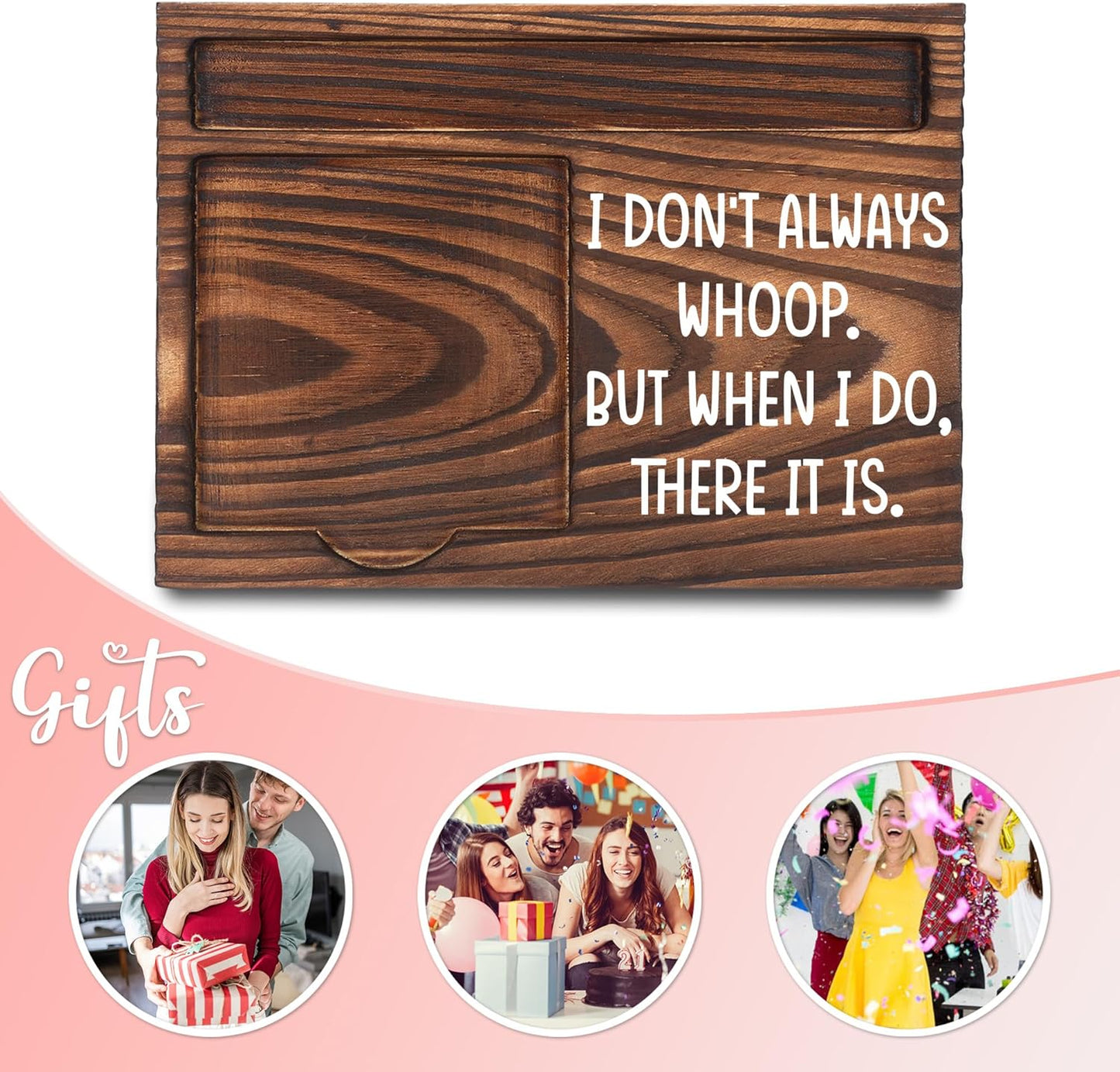Inspirational Motivational Gifts, Encourage Gifts, Recovery Gifts, Little Reminders Sticky Note Holder, Post-it Note Dispenser for Desk, Wooden Post-it Note & Pen Holder 6.5" x 4.7" - FTA121