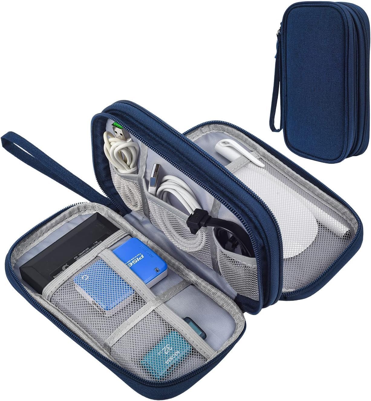 CAOODKDK Electronics Accessories Organizer Pouch Bag, Travel Universal Organizer for Cable, Charger, Phone, SD Card, Business Travel Gadget Bag