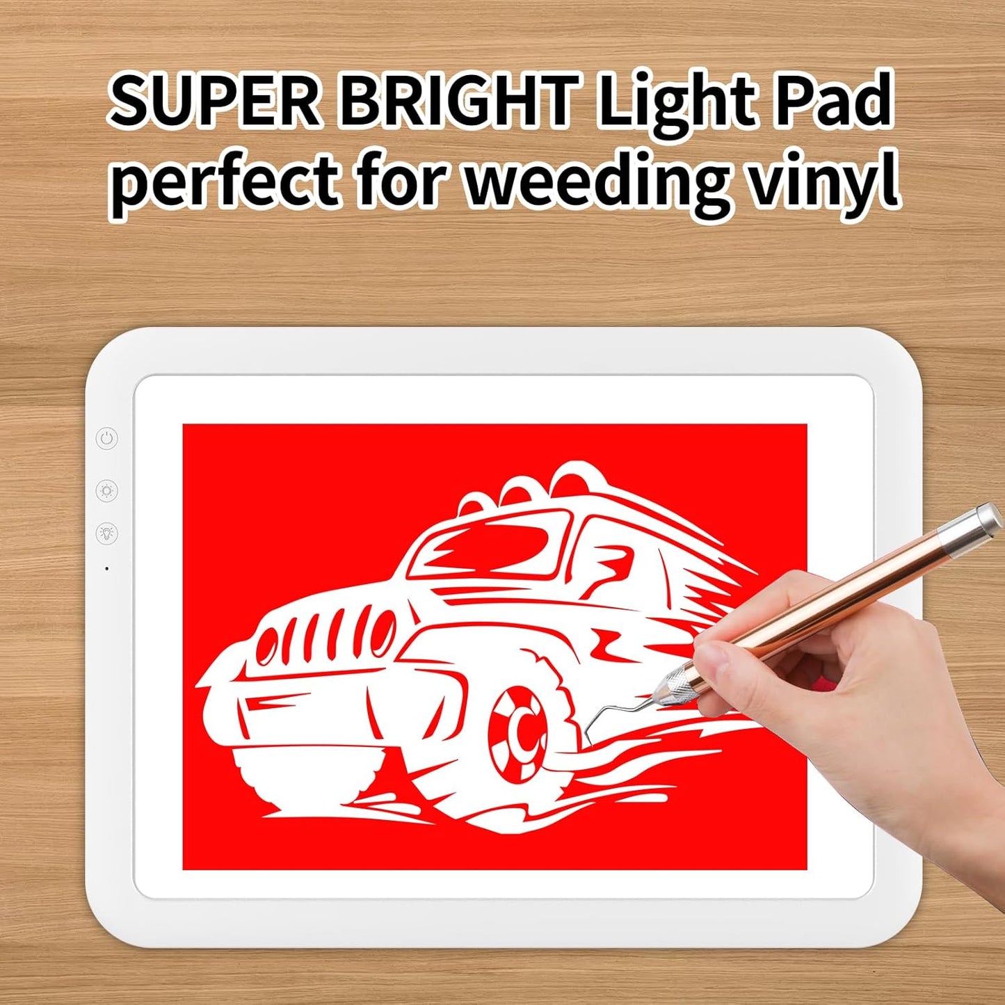 Rechargeable A4 LED Light Box with Carry Bag, elice Wireless Lightbox Drawing Light Table Light Pad Light Copy Board for Artist Sketching, Up to 8860 Lux Super Bright Lightpad for Cricut Weeding Vinyl