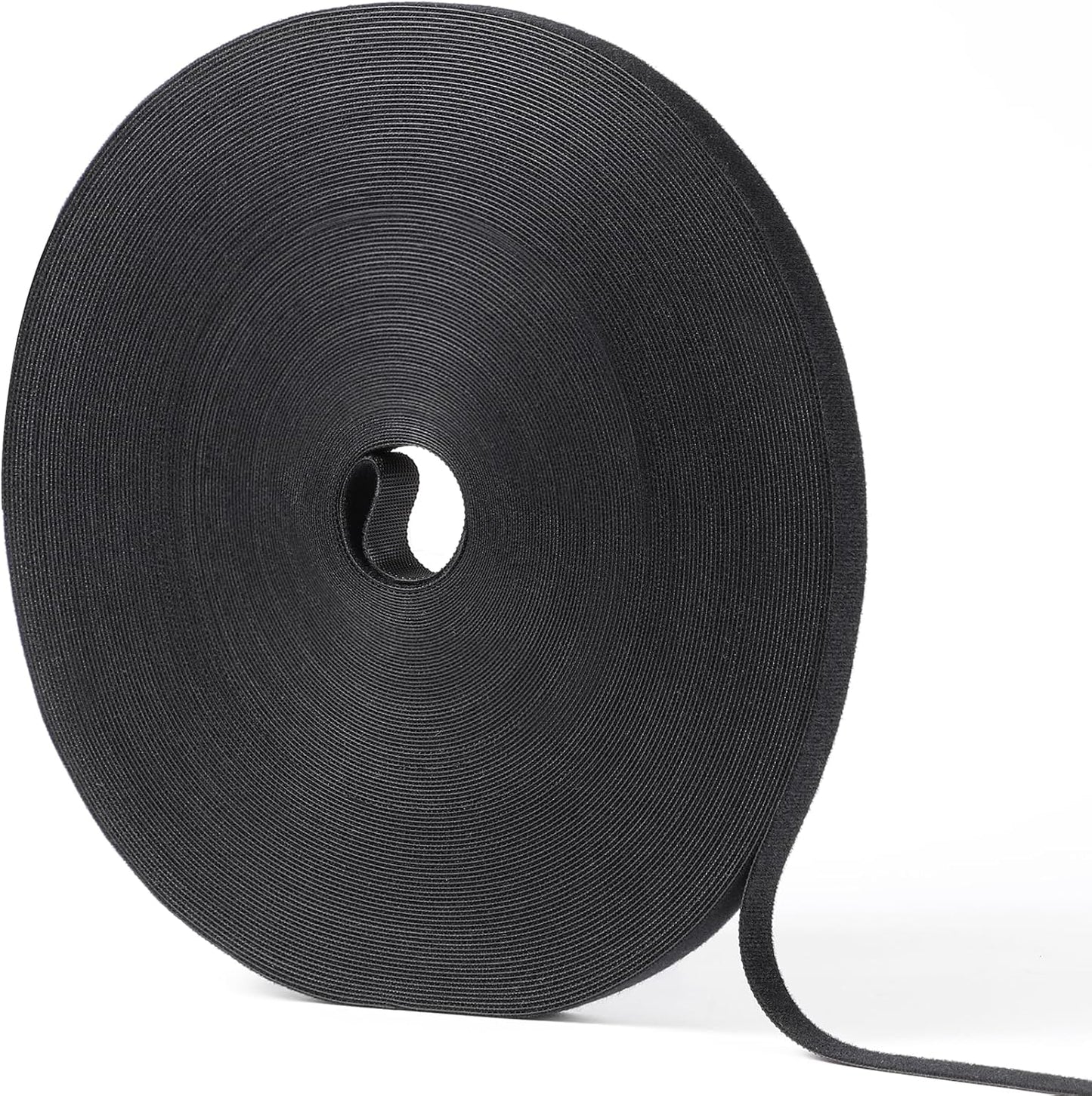1/2in x 100ft Hook and Loop Roll | Double-Sided Strips, Self-Gripping Straps | Reusable Multi-Purpose Wrap Fasteners for Home, Office, Data Center, and More