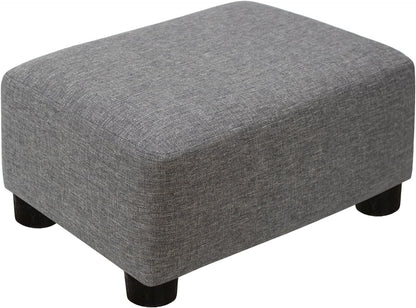 CAROLMADE Small Foot Stool Ottoman Footstool with Legs Under Desk Footrest for Living Room Bedroom and Office, Soft Ivory White