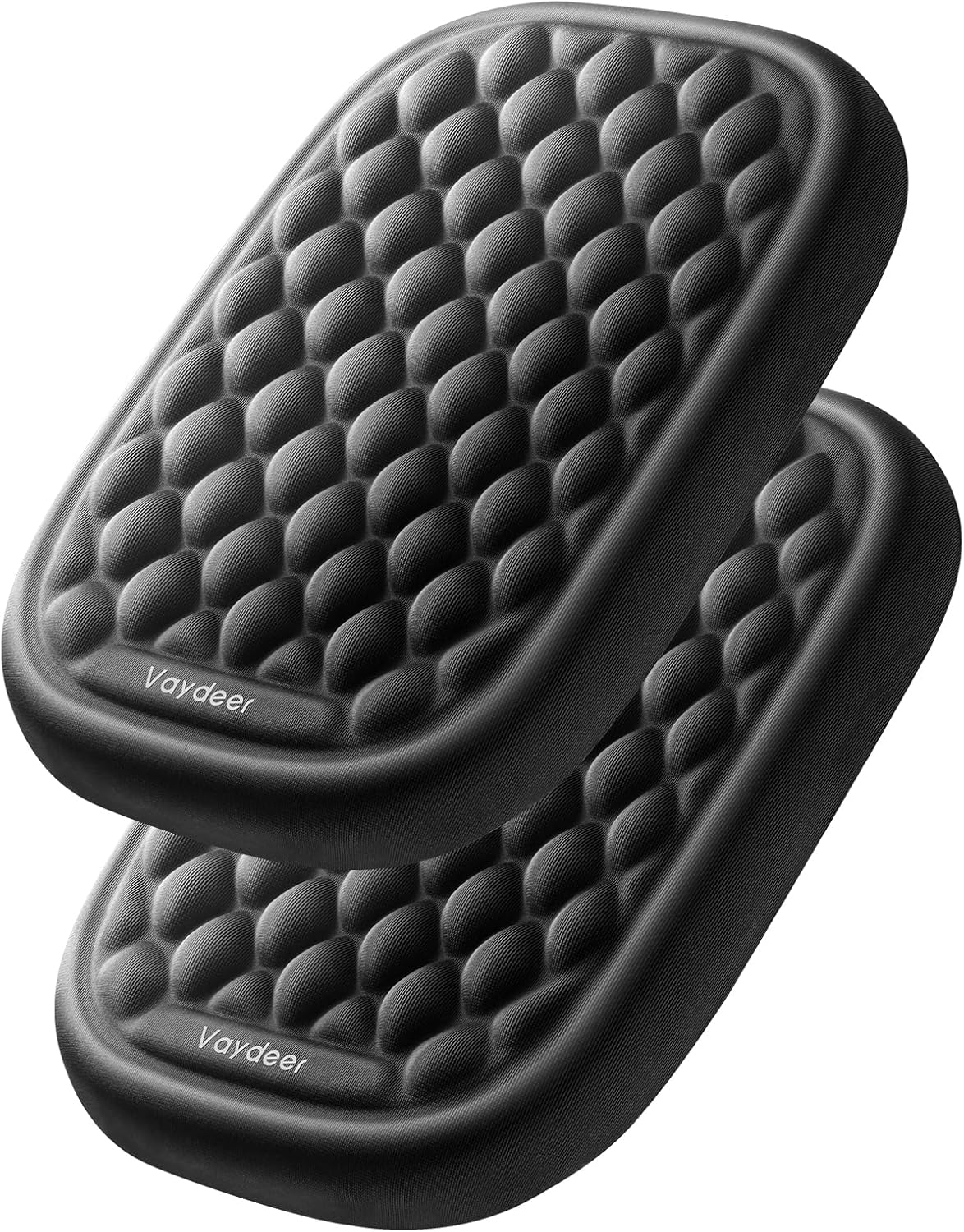 Vaydeer 2Pcs Elbow Rest Pad, L-Shaped Arm Rest Elbow Pad, Desk Edge Cushion, Ergonomic Memory Foam Wrist Rest Support Keyboard Mouse Padding for Palm Hand Office Computer Home Gaming Accessories-Black