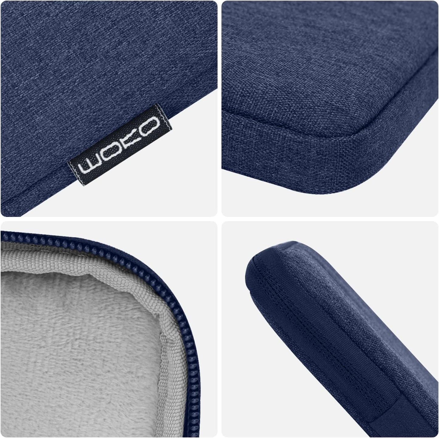 MoKo 7-8 Inch Tablet Sleeve Bag, Polyester Pouch Cover Case Fits iPad mini (A17 Pro) 8.3" 2024, iPad mini 6/5/4/3/2/1, Samsung Galaxy Tab S2 8.0, Tab A 8.0, ZenPad Z8s 7.9,Black