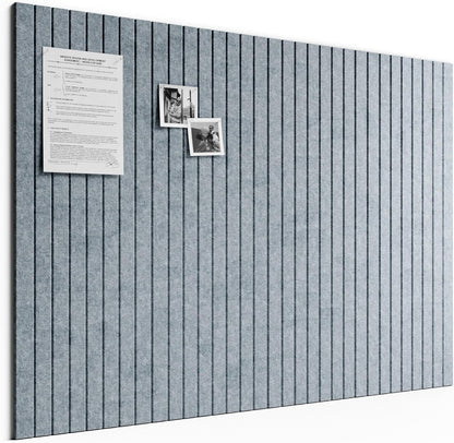 Bumusty Large Cork Board Alternative-48 x 36" Felt Bulletin Board Tiles, with 30 Pushpins, 70 Adhesive Tabs, Fine-Stripe 12-Pack, Cork Boards for Office Push Pin Board Felt Board-Oatmeal