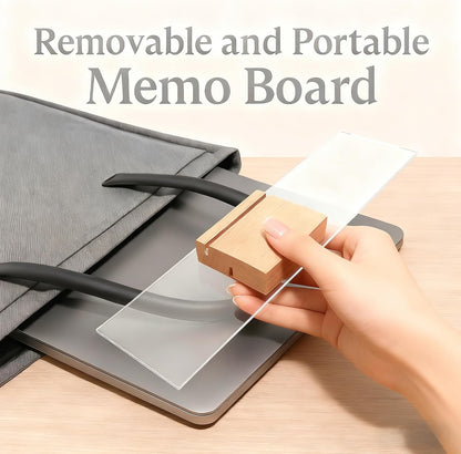 Monitor Memo Board,Detachable Acrylic Sticky Note Holder - Transparent Desktop Monitor Memo Board Stand for Computer Laptop, Portable Message Panel Reminder Office Desk Accessories (2PCS)
